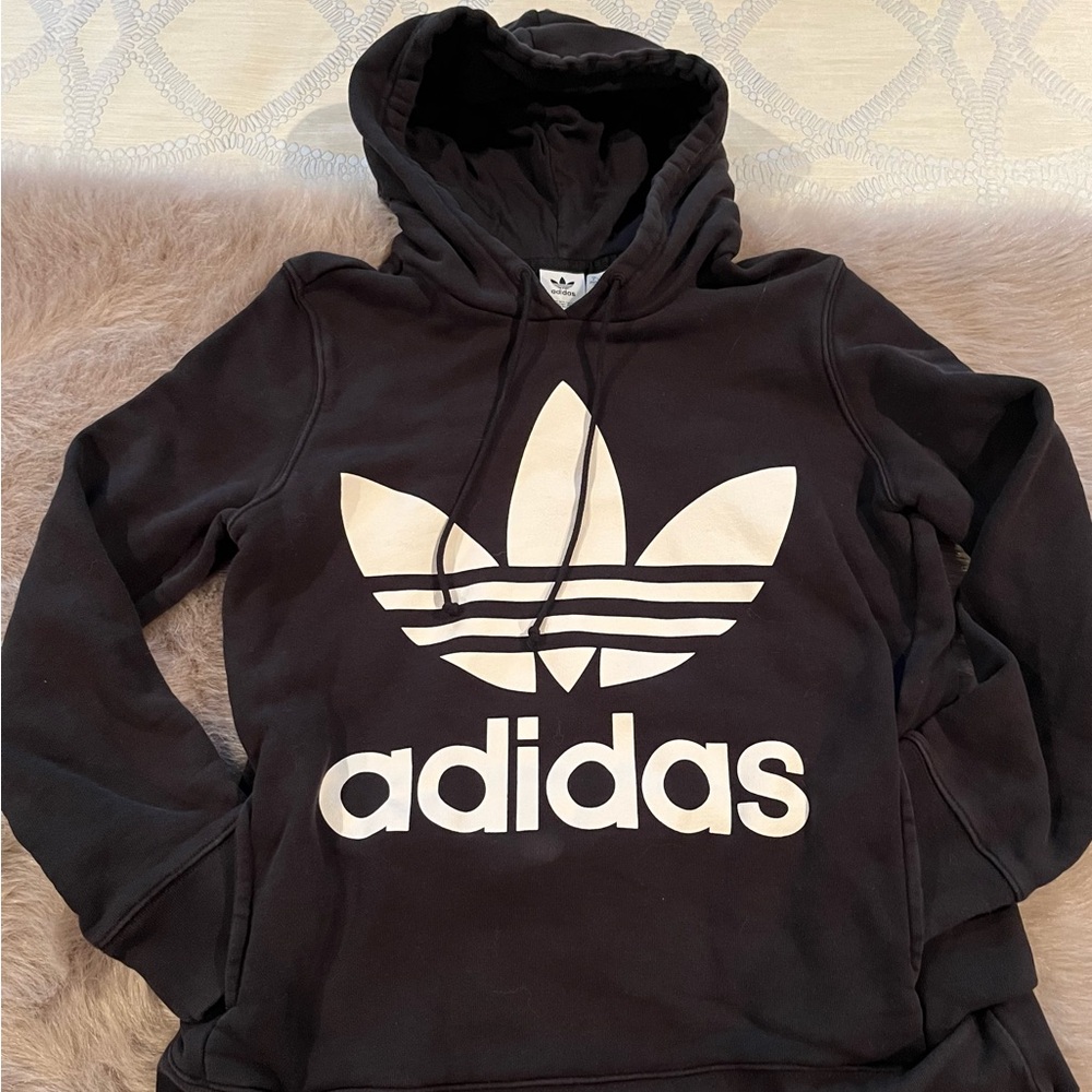 Adidas black hoodie sweatshirt, Ladies medium